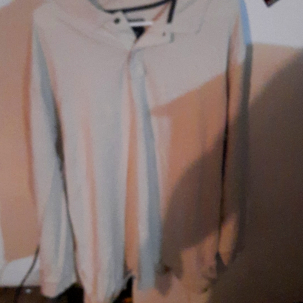 Beige polo short long sleeve